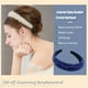 thumbnail image 3 of Sonducket Diademas con cuentas de cristal con purpurina, tocado de punto Flexible para el cabello, tocado para mujer, fiesta, colorido brillante Accesorio para el cabello Azul Sonducket AP010971-13B, 3 of 5