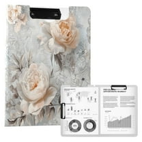 FORMRS A4 Clipboard Folder with Pen Holder Horizontal Foldable School Office Binder, Beautiful Floral