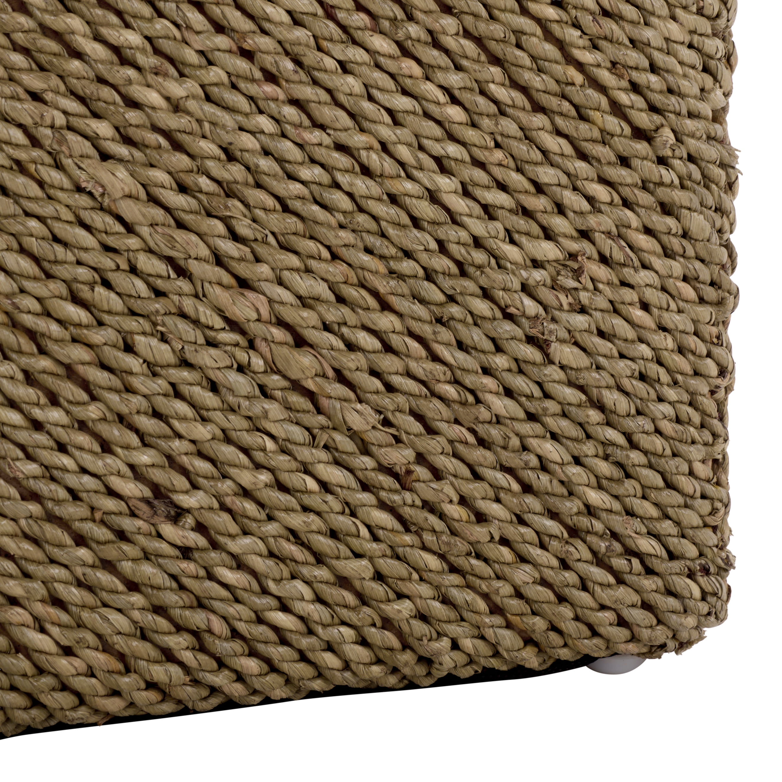 Safavieh Couture Malta Woven Seagrass Square Ottoman, Natural