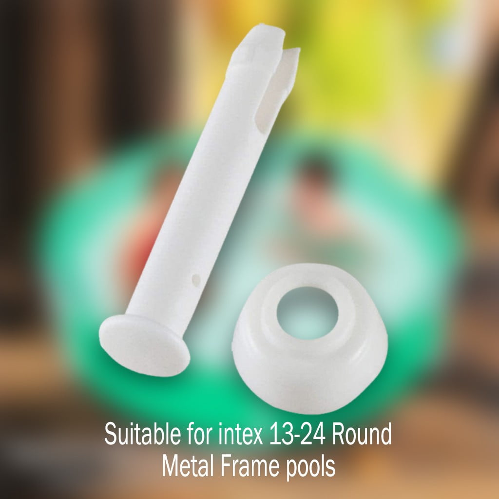 Cotonie 24Pcs Plastic Pool Joint Pins 2.16Inch Extra Rubber Seals Pool