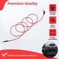 thumbnail image 6 of 3.5mm 1/8 inch Male to Male 4 Pole Car AUX Audio Cord Cable Record Headphone RED, 6 of 10