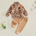 thumbnail image 4 of CAICJ98 Toddler Baby Boy Hunting Outfit Duck Half Zip Stand Collar Long Sleeve Sweatshirt Pants Set 2 Fall Camouflage Clothes (Khaki,6-12 Months), 4 of 6
