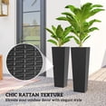 thumbnail image 4 of Outsunny 32 Inch Tall Planters for Outdoor Plants, Set of 2 Plastic Flower Pots with Drainage Holes, Black, 4 of 10