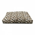 thumbnail image 4 of Camouflage Pet House, Abstract Style in Various Shades of Brown Pattern Camouflage Motif, Outdoor & Indoor Portable Dog Kennel with Pillow and Cover, 5 Sizes, Pale Caramel Tan Black, by Ambesonne, 4 of 5