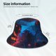 thumbnail image 3 of Balery Spooky Halloween Night Scene Sombreros para el sol para hombre y mujer, sombrero de pescador con UPF 50+, 3 of 6