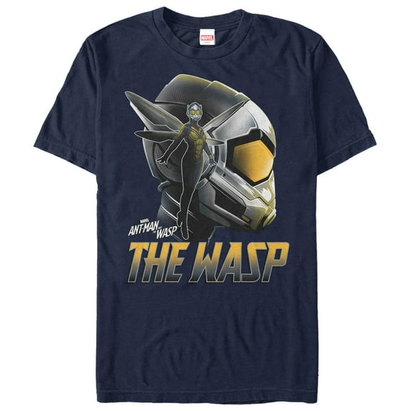 Men's Marvel Ant-Man and the Wasp Flight Profile  Graphic Tee Navy Blue 2X Large