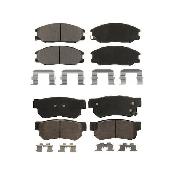 Brake Pad Set - Compatible with 2001 - 2006 Hyundai Santa Fe 2002 2003 2004 2005