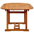 thumbnail image 5 of Bowery Hill Solid Acacia Wood/PE Rattan Standard Durable Dining Set in Gray, 5 of 12