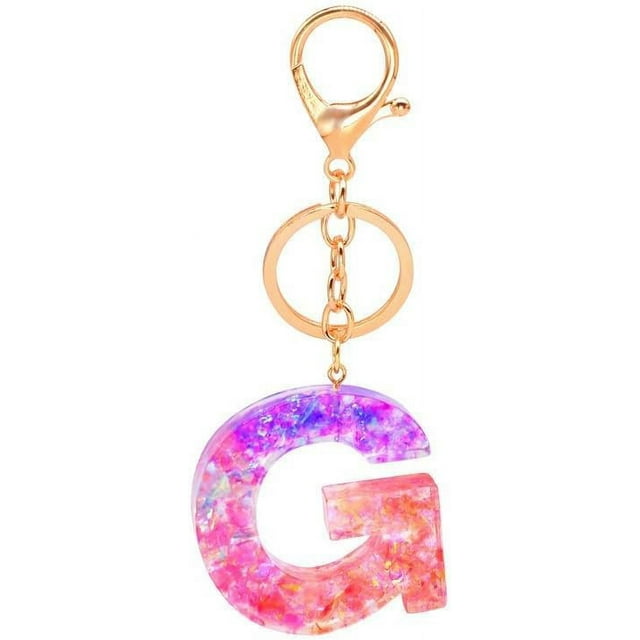 Letter Keychain,26 Letters A-Z Decorative Letter Keychain,Name Keychain for Women Girls Men Teenager Gift