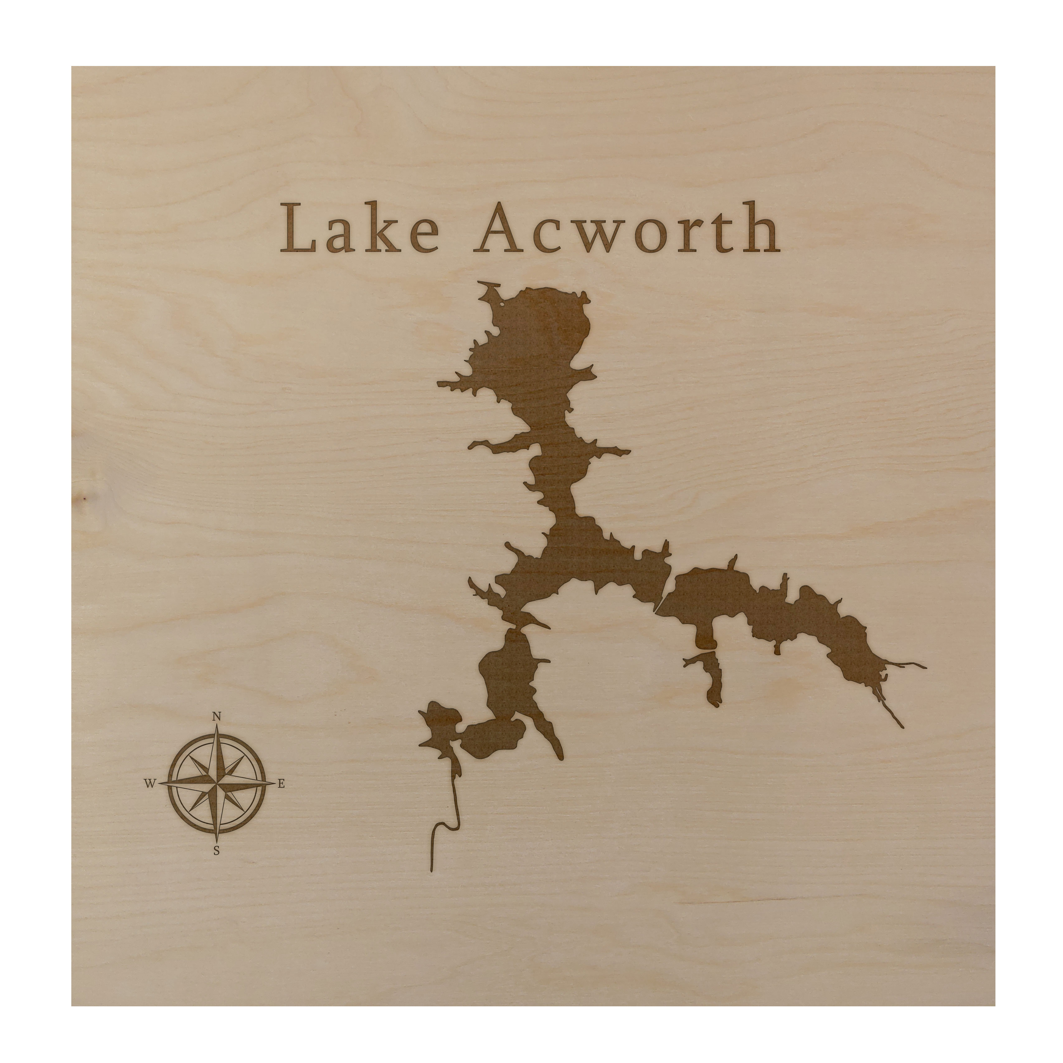 Lake Acworth 12x12 Wood Lake Map Wall Art Office Decor Georgia Walmart Com Walmart Com