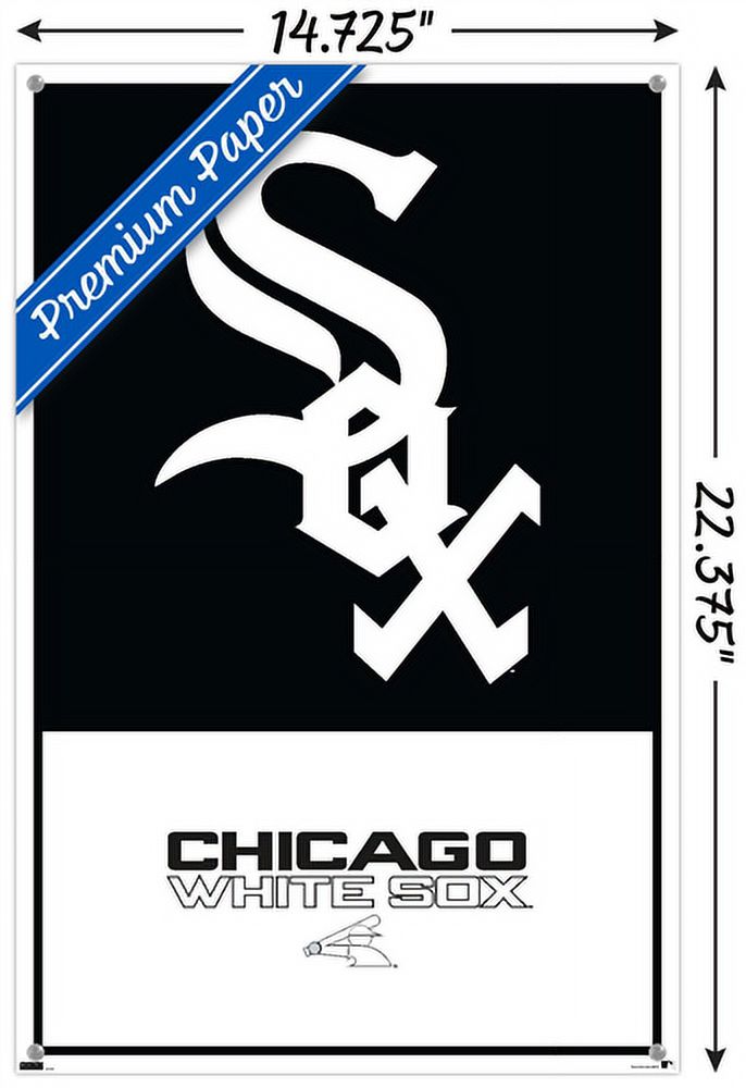 MLB Chicago White Sox - Logo 22 Wall Poster with Push Pins, 14.725" x 22.375"