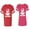 Men Red / Women Pink, variant on Forever Together Matching Couple Cotton Jerseys (Men Red / Women Black) (Men S / Women S)