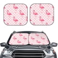 thumbnail image 2 of Fotbe Cute Flamingo with Heart 2-Piece Car Windshield Sun Shade | Sun Blocker for Car Windshield | Foldable Automotive Interior Accessories for Sun Protection-Medium, 2 of 7