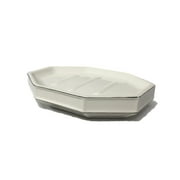 Kassatex St. Honore Soap Dish White with Silver Accent