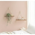 thumbnail image 2 of Mkono 2 Pack Wall Hanging Shelves Boho Shlef for Nursery Bedroom Living Room Home Decorations, 2 of 6