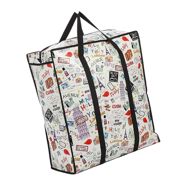 ZPAQI User Friendly Shopper Handbag with Zippers Large Fabric Storage Handbag