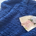 thumbnail image 3 of Chunky Knit Blanket Throw 48"x71", Chenille Throw Blankets, Handmade Warm & Cozy Blanket Couch Bed Home Decor, Soft Breathable Fleece Banket, Christmas for Couch Bed Sofa Best Gift (Navy Blue), 3 of 7