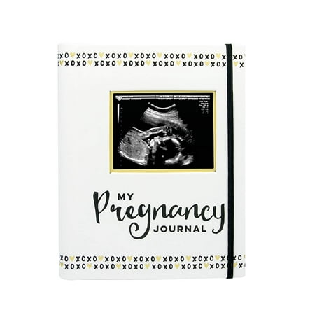 UPC: 0698904730026 | Pearhead My Pregnancy Journal Book  White  Gold and Black