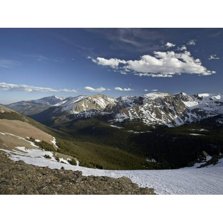 Snow-Covered Mountains in the Spring from Trail Ridge Road, Rocky Mountain National Park, Colorado Print Wall Art By James