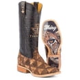 thumbnail image 4 of Women’s Tin Haul Wild Thing Boots With Cheetah Sole Handmade Brown, 4 of 6