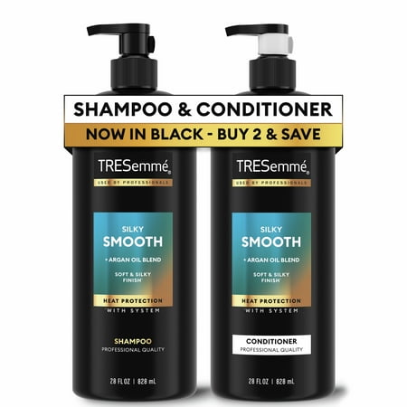 Tresemme Silky & Smooth Anti-Frizz Shampoo & Conditioner Frizzy Hair, 28 oz 2 Pack