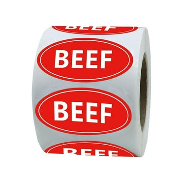 Meat Label Stickers, Roll of 100 - Walmart.com
