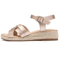 thumbnail image 2 of Women's Platform Wedge Heel Sandals - Adjustable Buckle Ankle Strap Open-Toe, Lightweight Rubber Sole Comfortable Casual Summer Sandals, 2 of 7