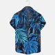 thumbnail image 5 of Mens Casual Manga Corta Botón Abajo Camisas Impresas Bolsillo Botón Turndown Cuello Top Blusa Camisa, 5 of 6