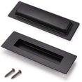 thumbnail image 1 of (2 Pack) Black Rectangular Recessed Flush Handles Sliding Door Pulls Stainless Steel Closet Door Finger Pulls 6 Inch(150mm) Length Flush Pull Handles, 1 of 7