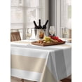 thumbnail image 6 of Beige Grey Striped Table Cloth, Minimalist Farmhouse Stripe Waterproof Tablecloth for Rectangle Tables, Reusable Washable Fabric Table Cover for Restaurant Kitchen Dining Tables 52"x70", 6 of 6