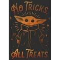 thumbnail image 2 of Men's Star Wars: The Mandalorian Halloween Grogu No Tricks All Treats Graphic Tee Charcoal Medium, 2 of 5