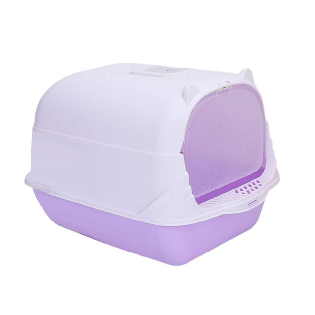 DOLITY High Sided Pet Litter Tray Enclosed Potty Toilet Hooded Cat Litter Box for Bunny