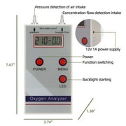 Oxygen Analyzer for Oxygen Concentrator Oxygen purity tester Oxygen Concentration Flow Pressure LCD Backlit