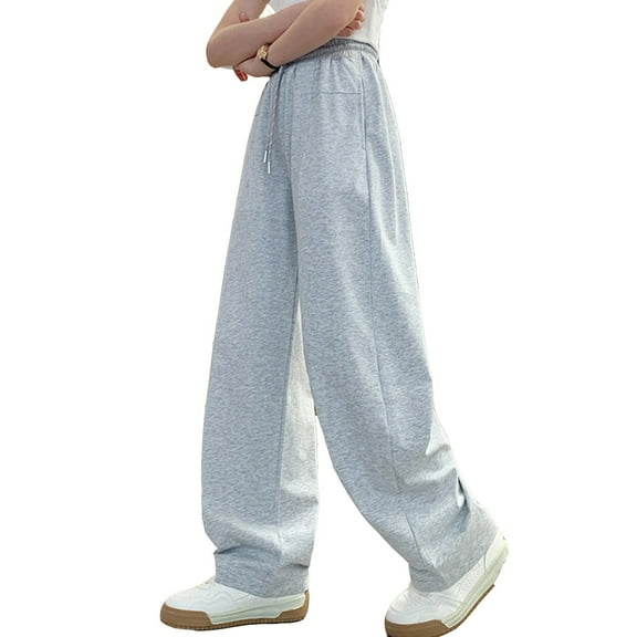 Girls Sweatpants Drawstring Pants Girls Solid Pants Essentials Sweatpants Teen Outfits 12-13 Years Girls Fashion