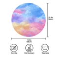 thumbnail image 3 of 15.4" Round Placemat Set of 6 Polyester Fabric Place Mats Non-Slip Dining Kitchen Table Mats for Kitchen Party Decor Tie-dye Clouds Pattern, 3 of 5