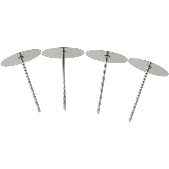 HJ Garden 4pcs 304 Stainless Steel Decorating Nails Flower Nail Flowers Making Tools Cake Cupcake Baking Decor Tools