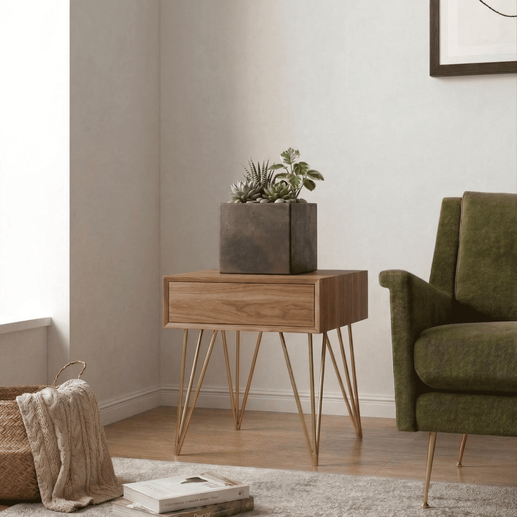 Ecobo 8" Eco-Friendly Square Planter Bloco Indoor/Outdoor use, Durable, Versatile & Lightweight, Designed by Brazilian Artisans, Contemporary All-Weather Design –Brown
