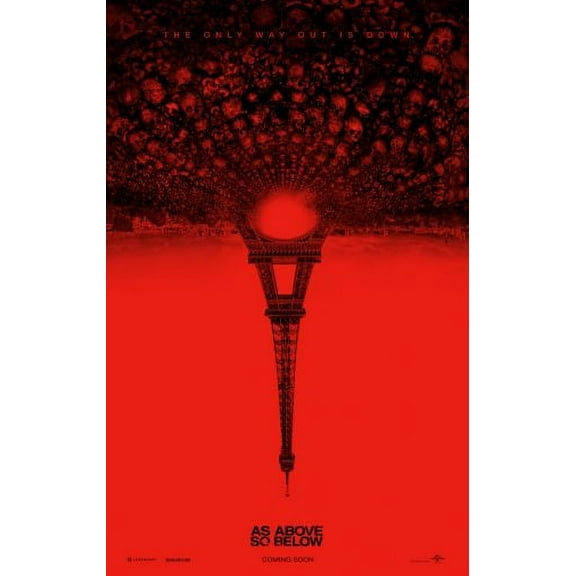As Above So Below Movie Poster 16x24 Poster Medium Art Poster 16x24 Unframed, Age: Adults Best Posters
