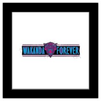Gallery Pops Marvel Black Panther: Wakanda Forever - Wakanda Badge Wall Art, Black Framed Version, 12" x 12"