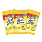 Lysol Disinfecting Wipes Lemon Lime Blossom 15 Count, 3 Pack of 15 Wipes