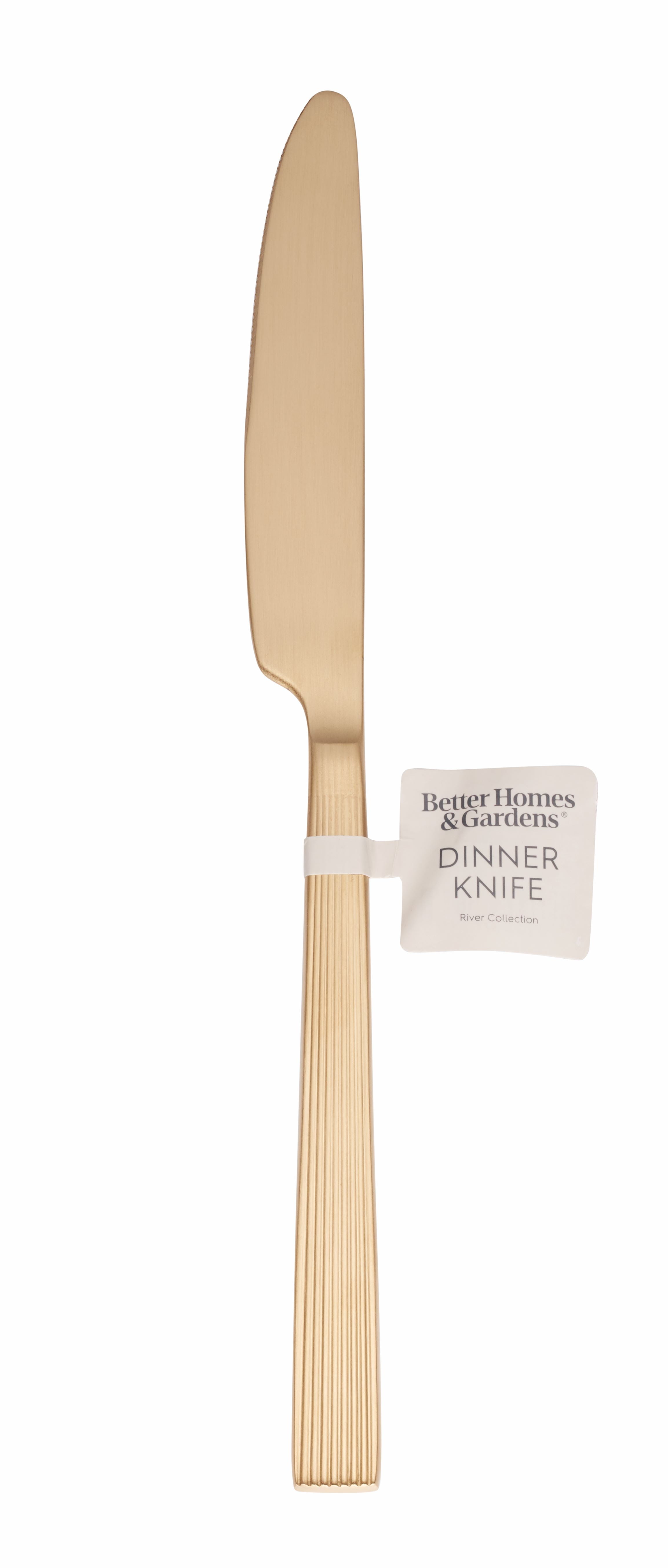(4 pack) Better Homes & Gardens River Gold Satin Dinner Knife
