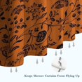 thumbnail image 6 of Halloween Floral Pumpkin Pattern Shower Curtain 36"x72" ,Bathroom Decorative Shower Curtains Set with 12 Hooks,Modern Waterproof Washable Shower Curtain, 6 of 6