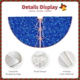 thumbnail image 3 of Daiia Blue Circles Mosaic Drawing Merry Christmas Tree Skirt , Xmas Large Lace-up Tree Skirt, Santa Snowflakes Rustic Home Decorations New Year Party Farmhouse Decor-36", 3 of 6