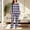 Purple, variant on Women's Plaid Pajama Set, 2 Piece Loungewear Outfits V Neck Comfy Sleepwear Fall Long Sleeve Tops and Long Pants New Fall Pajamas for Women Pinky XL