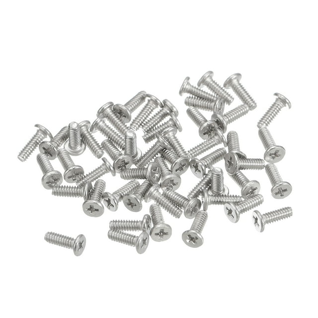 Unique Bargains M1.4x0.3x4mm Lot de 100 Vis Plates Rondes en Métal pour Machine à Entraînement Phillips