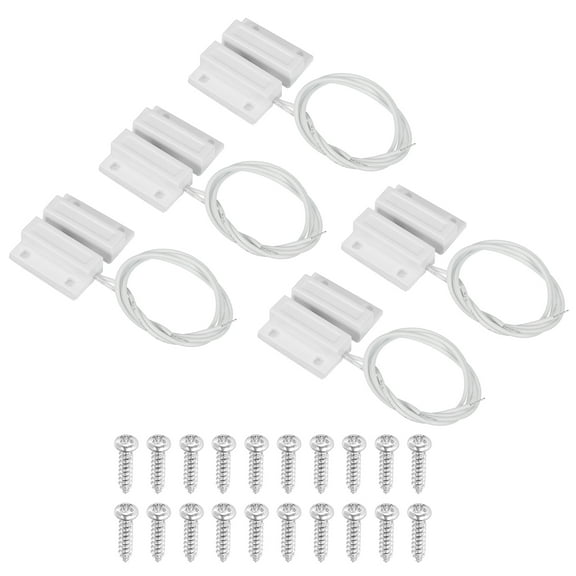 Uxcell Magnetic Reed Switch, 5 Sets NC Magnetic Contact Switch for Door Window