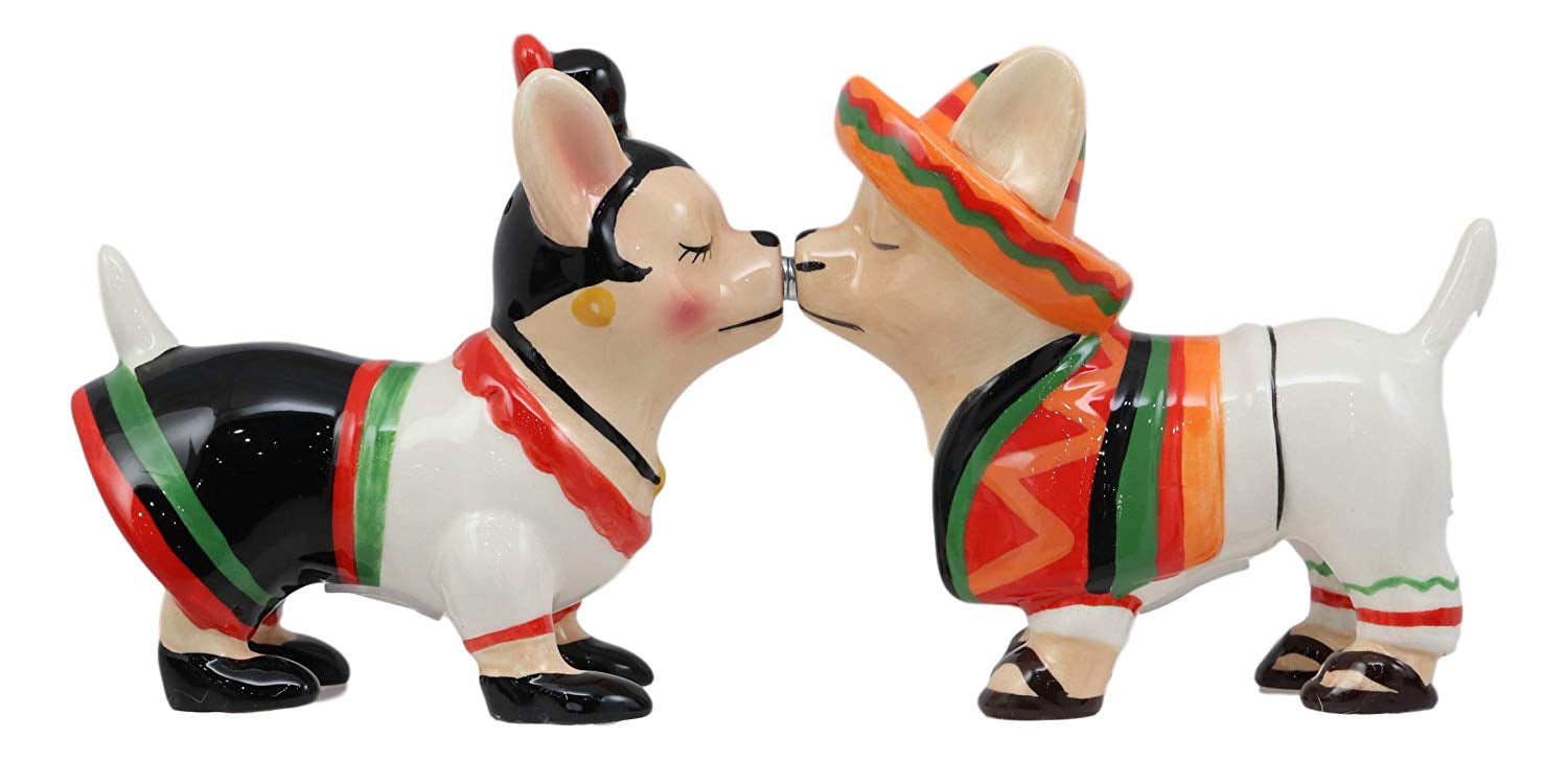 Magnetic Salt & Pepper Shaker Sets Pacific Giftware Dogs in Sweaters Kissing 