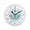 Blue, variant on Vintage Rose Flower Print Round Wall Clock Battery Operated Non-Ticking Silent Wall Watch Quiet Desk Clock For Living Room Decor