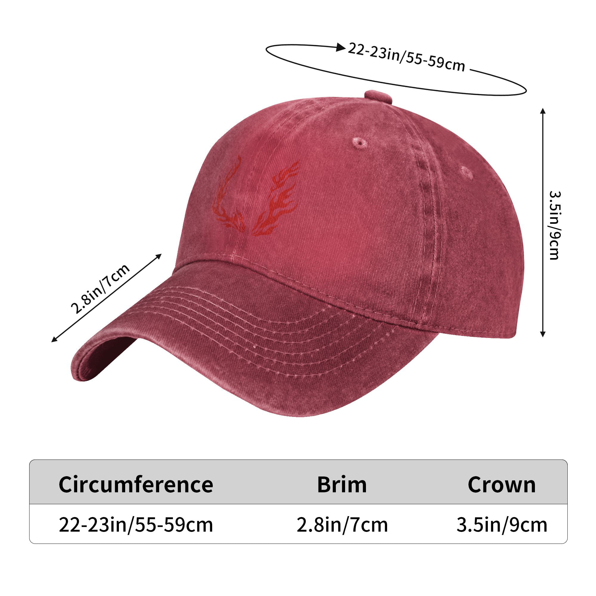 ZICANCN Mens Hats Unisex Baseball Caps-Fire Pattern Hats for Men Baseball  Cap Western Low Profile Hats Fashion 