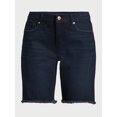 thumbnail image 5 of Sofia Jeans Women's Gabriella Bermuda Mid-Rise Frayed Hem Shorts, 8" Inseam, Sizes 0-20, 5 of 6